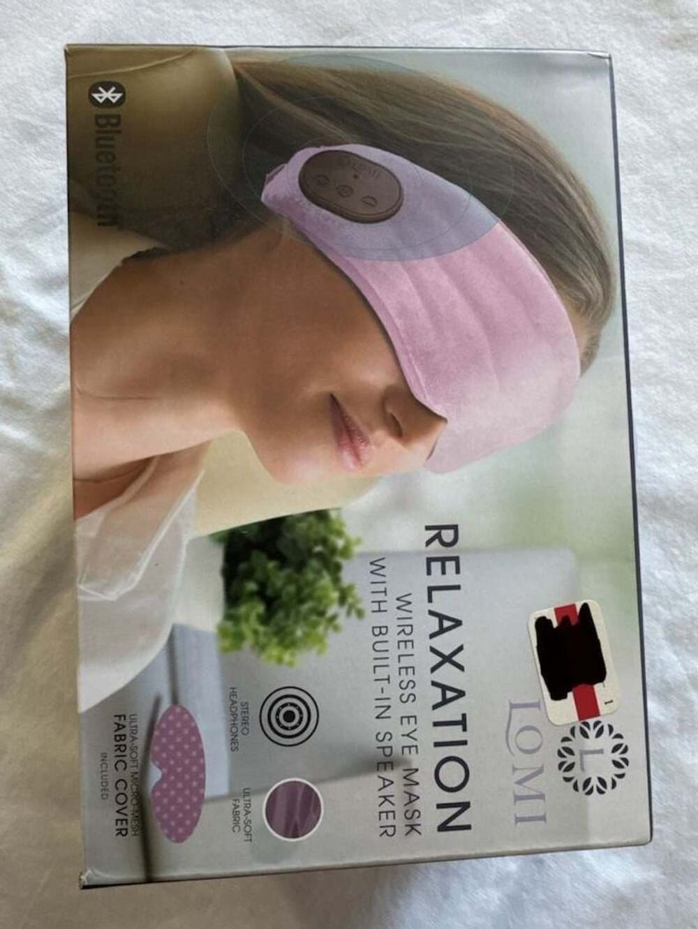 Lomi Relaxation Wireless Eye Mask with Built-in Speaker Pink